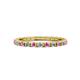 1 - Gracie 2.00 mm Round Pink Sapphire and Diamond Eternity Band 
