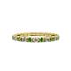 1 - Gracie 2.00 mm Round Green Garnet and Diamond Eternity Band 