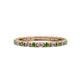 1 - Gracie 2.00 mm Round Green Garnet and Diamond Eternity Band 