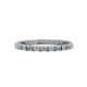 1 - Gracie 2.00 mm Round Aquamarine and Diamond Eternity Band 