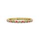 1 - Gracie 2.00 mm Round Pink Tourmaline and Diamond Eternity Band 