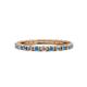 1 - Gracie 2.00 mm Round Blue Topaz and Diamond Eternity Band 