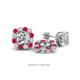 1 - Ambre Ruby and Diamond Jacket Earrings 