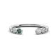 1 - Makena Created Alexandrite and Lab Grown Diamonds Open Wedding Band 