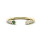1 - Makena Created Alexandrite and Lab Grown Diamonds Open Wedding Band 