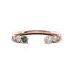 1 - Makena Created Alexandrite and Lab Grown Diamonds Open Wedding Band 