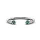 1 - Makena Created Alexandrite and Lab Grown Diamonds Open Wedding Band 