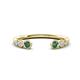1 - Makena Created Alexandrite and Lab Grown Diamonds Open Wedding Band 