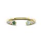 1 - Makena Created Alexandrite and Aquamarine Open Wedding Band 