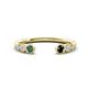 1 - Makena Created Alexandrite and Black Diamond Open Wedding Band 