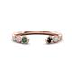 1 - Makena Created Alexandrite and Black Diamond Open Wedding Band 