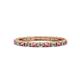 1 - Gracie 2.00 mm Round Rhodolite Garnet and Diamond Eternity Band 