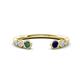 1 - Makena Created Alexandrite and Blue Sapphire Open Wedding Band 