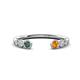 1 - Makena Created Alexandrite and Citrine Open Wedding Band 