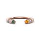 1 - Makena Created Alexandrite and Citrine Open Wedding Band 