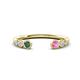 1 - Makena Created Alexandrite and Pink Sapphire Open Wedding Band 