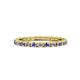 1 - Gracie 2.00 mm Round Tanzanite and Diamond Eternity Band 