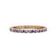 1 - Gracie 2.00 mm Round Tanzanite and Diamond Eternity Band 