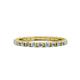 1 - Gracie 2.00 mm Round Aquamarine and Diamond Eternity Band 