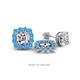 1 - Ambre Blue Topaz Jacket Earrings 