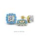 1 - Ambre Blue Topaz Jacket Earrings 