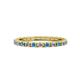 1 - Gracie 2.00 mm Round Blue Topaz and Diamond Eternity Band 