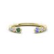 1 - Makena Created Alexandrite and Tanzanite Open Wedding Band 