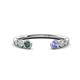 1 - Makena Created Alexandrite and Tanzanite Open Wedding Band 