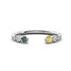 1 - Makena Created Alexandrite and Yellow Diamond Open Wedding Band 