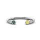 1 - Makena Created Alexandrite and Yellow Sapphire Open Wedding Band 