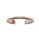 1 - Makena Smoky Quartz and Lab Grown Diamonds Open Wedding Band 