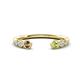 1 - Makena Smoky Quartz and Peridot Open Wedding Band 