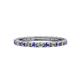 1 - Gracie 2.00 mm Round Tanzanite and Diamond Eternity Band 