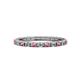 1 - Gracie 2.00 mm Round Rhodolite Garnet and Diamond Eternity Band 