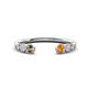 1 - Makena Smoky Quartz and Citrine Open Wedding Band 