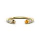 1 - Makena Smoky Quartz and Citrine Open Wedding Band 