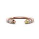 1 - Makena Smoky Quartz and Peridot Open Wedding Band 