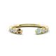 1 - Makena Smoky Quartz and Aquamarine Open Wedding Band 