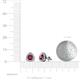 4 - Alkina Rhodolite Garnet and Diamond Stud Earrings 