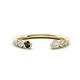 1 - Makena Black Diamond and Lab Grown Diamonds Open Wedding Band 