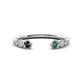 1 - Makena Black Diamond and Created Alexandrite Open Wedding Band 