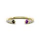 1 - Makena Black Diamond and Amethyst Open Wedding Band 
