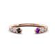1 - Makena Black Diamond and Amethyst Open Wedding Band 