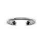 1 - Makena Black Diamond and Lab Grown Diamonds Open Wedding Band 