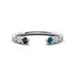 1 - Makena Black Diamond and Blue Diamond Open Wedding Band 