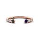 1 - Makena Black Diamond and Blue Sapphire Open Wedding Band 