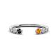 1 - Makena Black Diamond and Citrine Open Wedding Band 