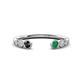 1 - Makena Black Diamond and Emerald Open Wedding Band 