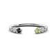 1 - Makena Black Diamond and Peridot Open Wedding Band 