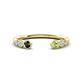 1 - Makena Black Diamond and Peridot Open Wedding Band 